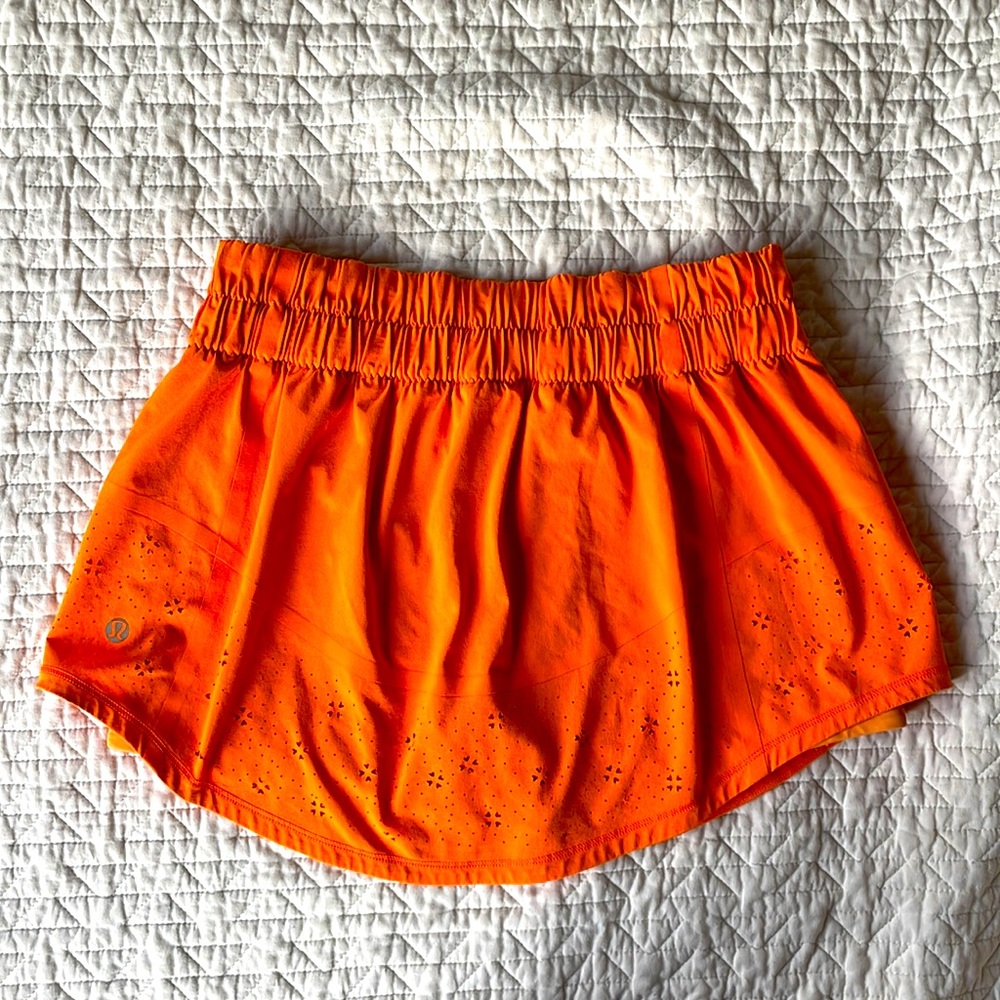 Lululemon Orange Athletic Skort